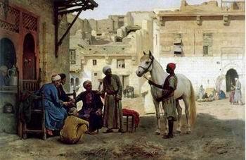  Arab or Arabic people and life. Orientalism oil paintings 98